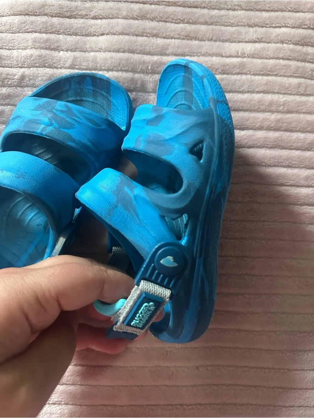 Kids Blue Teal Adjustable Sandals